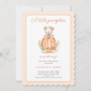 Search for pumpkin baby girl shower invitations Is on the way