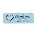 Search for blue hearts return address labels Watercolor