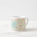 Search for floral monogram espresso mugs Pretty