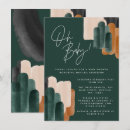 Search for abstract watercolor invitations Green
