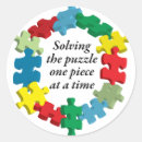 Search for puzzles stickers Autism awareness