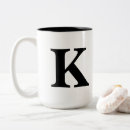 Search for alphabet k mugs Letter