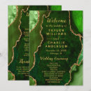 Search for green gold wedding programs Order of service