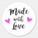 Search for black white pink stickers Made with love