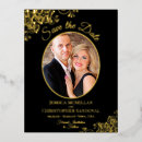 Search for foil save the dates Black and gold