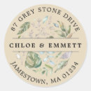 Search for circular return address stickers Watercolor