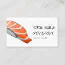 Search for sushi restaurant business cards Salmon