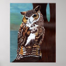 Search for owl paintings posters Blue