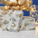 Search for winter scene wrapping paper Vintage christmas