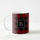 Search for rustic monogram mugs Red and black