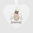 Search for angel dog christmas tree decorations Pug