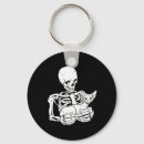 Search for skulls pattern key rings Black