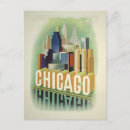 Search for vintage chicago postcards Illustration
