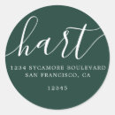 Search for dark green return address labels Stylish