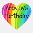 Search for rainbow birthday party stickers Children