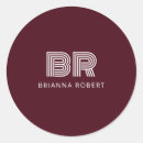Search for burgundy monogram stickers Stylish