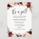 Search for burgundy baby shower invitations Winter