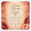 Search for love never fails stickers Jesus
