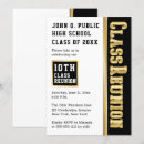 Search for 50th class reunion cards invites Gold