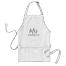 Search for wedding monogram aprons Newlywed