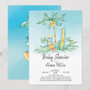 Search for palm trees baby shower invitations Watercolor