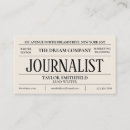 Search for journalism business cards Writer