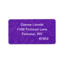 Search for girly glitter return address labels Purple