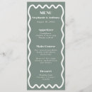 Search for retro wedding menus Sage green