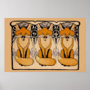 Search for vintage fox art Nouveau