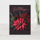 Search for old fashioned christmas cards Poinsettia