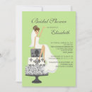 Search for brunette bride invitations Damask