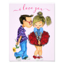 Search for couple kissing art I love you