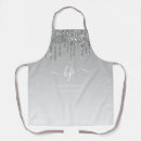 Search for silver glitter aprons Salon