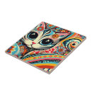 Search for abstract cat art tiles Ceramic