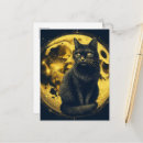 Search for moon cat postcards Black
