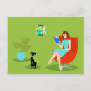 Search for woman reading book postcards Bookworm