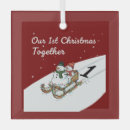 Search for snowman couple christmas tree decorations Winter