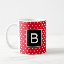 Search for red monogrammed mugs Red and black