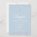 Search for blue and silver christening invitations Christian