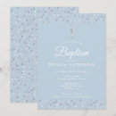 Search for blue and silver christening invitations Modern