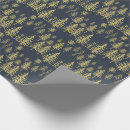 Search for navy blue and gold christmas wrapping paper Snowflake