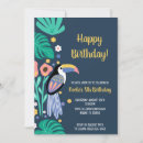 Search for toucan birthday invitations Blue
