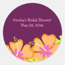Search for purple hibiscus flower stickers Bridal shower