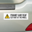 Search for funny old age bumper stickers Senior citizen