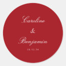 Search for red and white wedding stickers Elegant