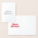 Search for silver foil christmas cards Red