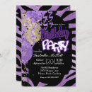 Search for zebra print party invitations Jungle