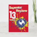 Search for 13th for a nephew birthday cards Red