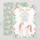 Search for pink gold unicorn invitations Floral