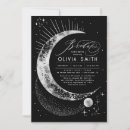 Search for starry night bridal shower invitations Crescent moon
